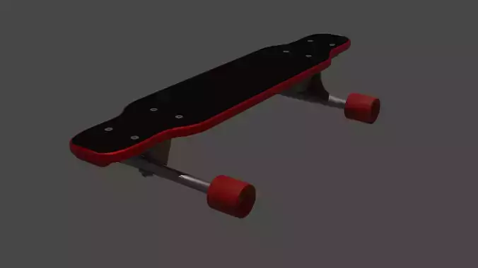 Longboard skateboard with wheels