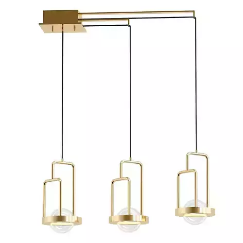 dighton-ch three gold pendant lights hanging