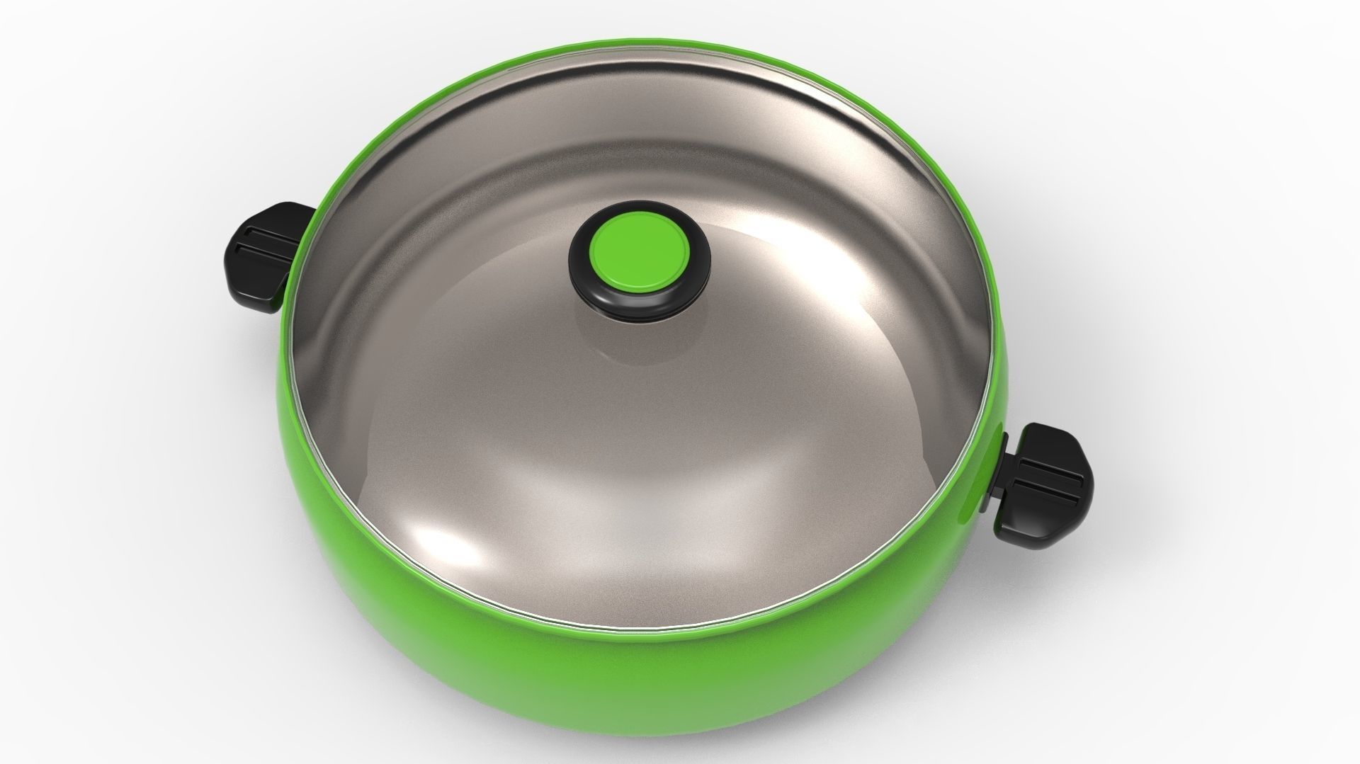 COOKWARE GREEN Low-poly 3D model_9