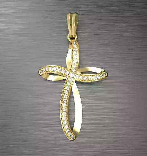 Cross with gems