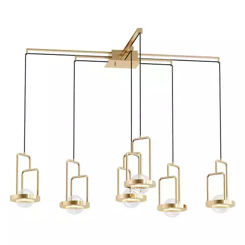 dighton-ch modern pendant light in brass and glass