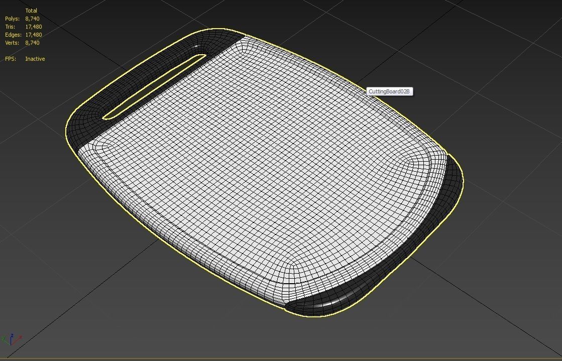 Cutting Board M2 Low-poly 3D model_18