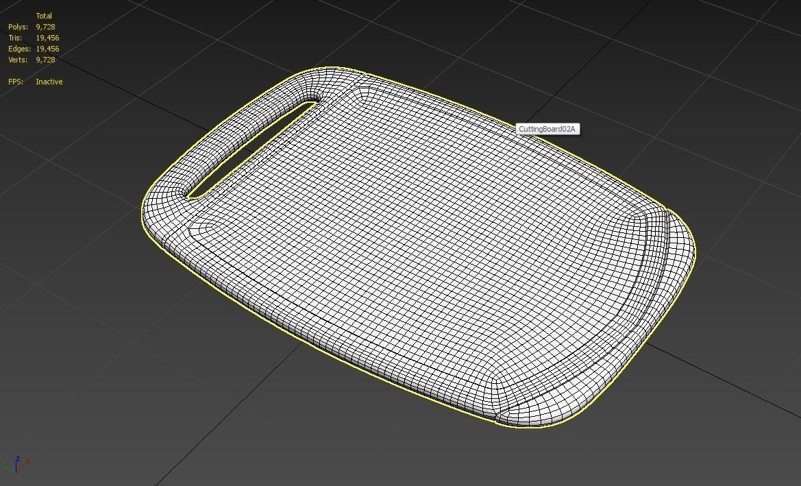 Cutting Board M2 Low-poly 3D model_33