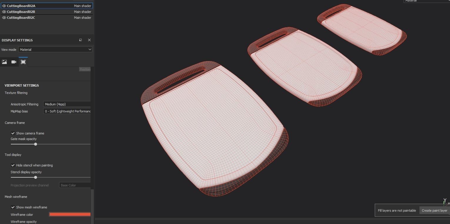 Cutting Board M2 Low-poly 3D model_20