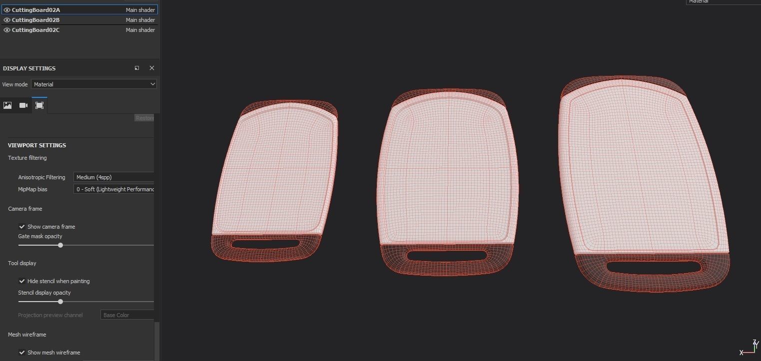 Cutting Board M2 Low-poly 3D model_31