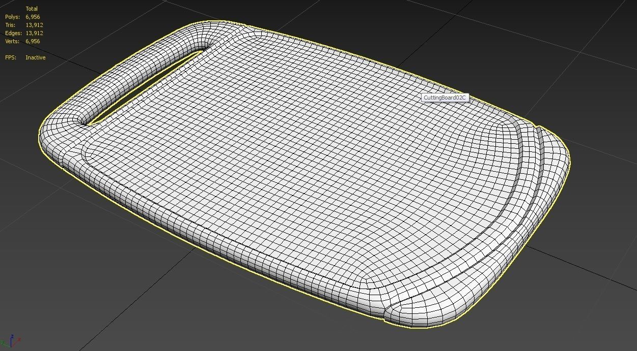 Cutting Board M2 Low-poly 3D model_34