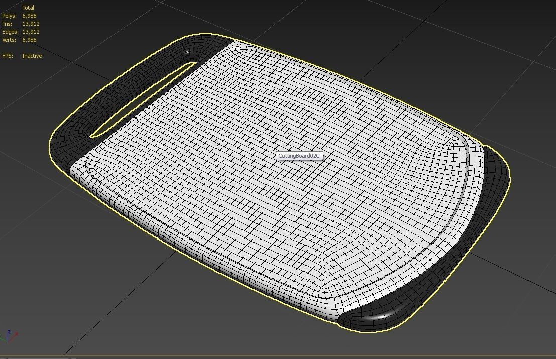 Cutting Board M2 Low-poly 3D model_37