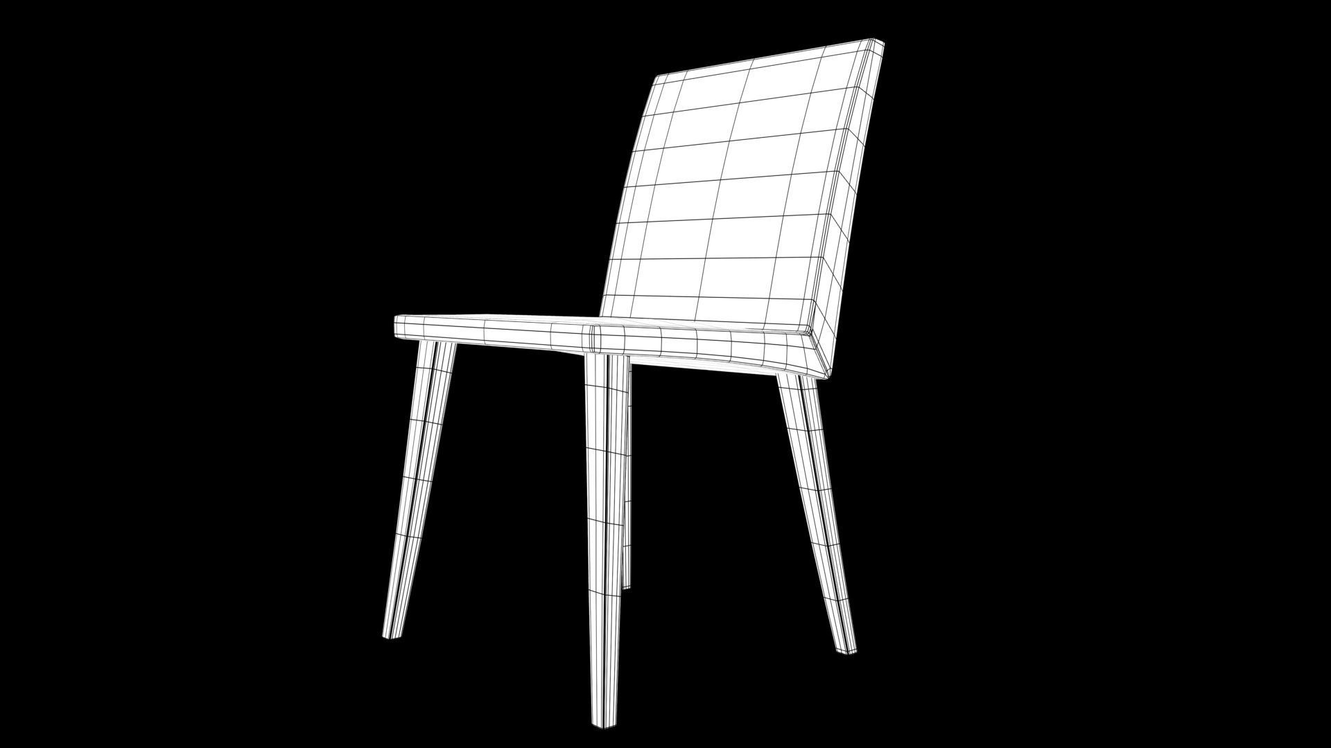 A 3D model of a chair Low-poly 3D model_6