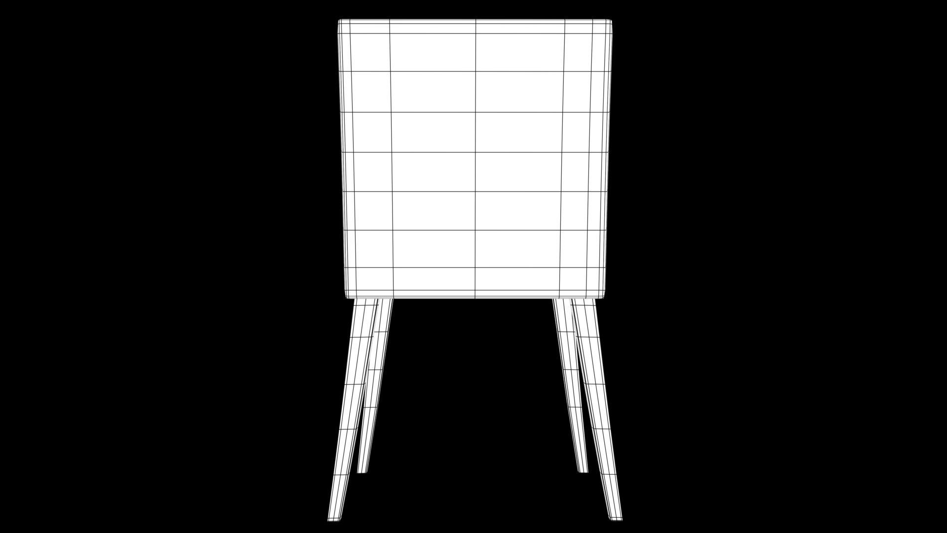 A 3D model of a chair Low-poly 3D model_8