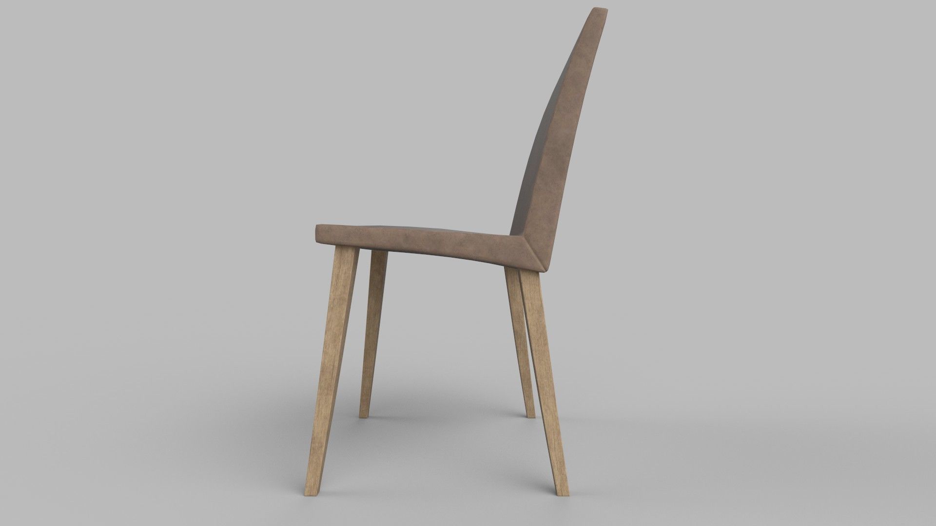 A 3D model of a chair Low-poly 3D model_1