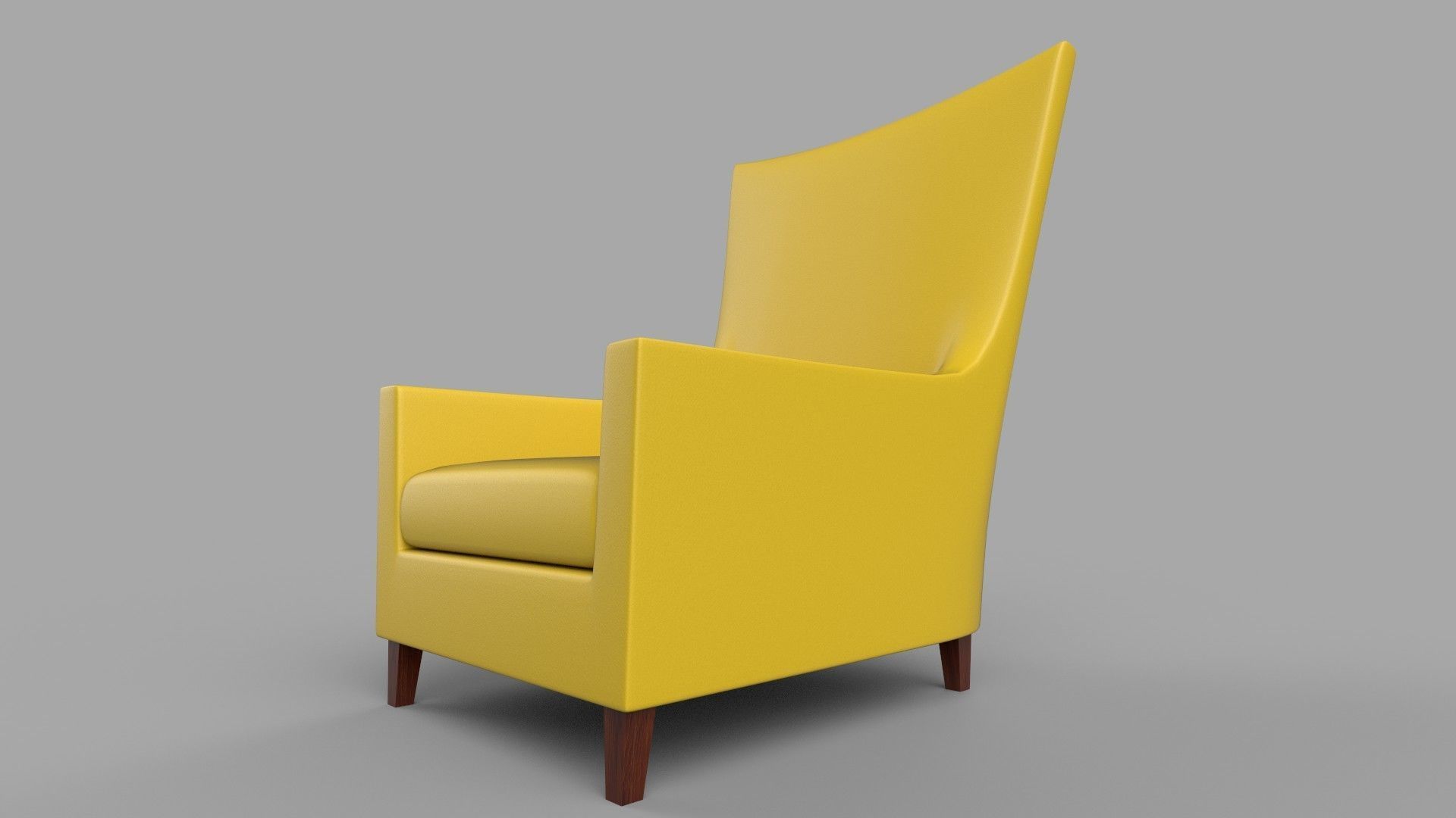 chair Low-poly 3D model_1