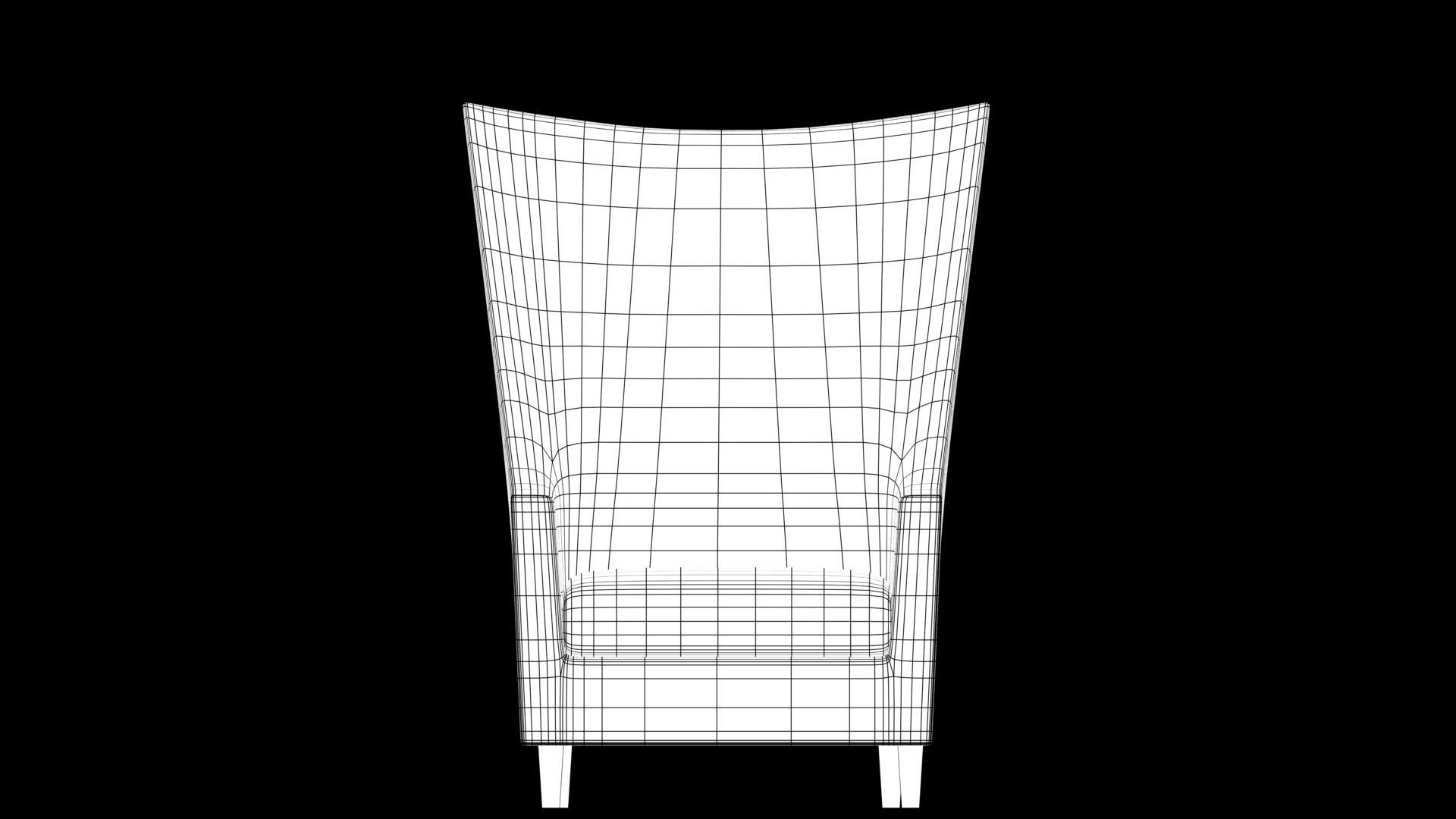 chair Low-poly 3D model_5