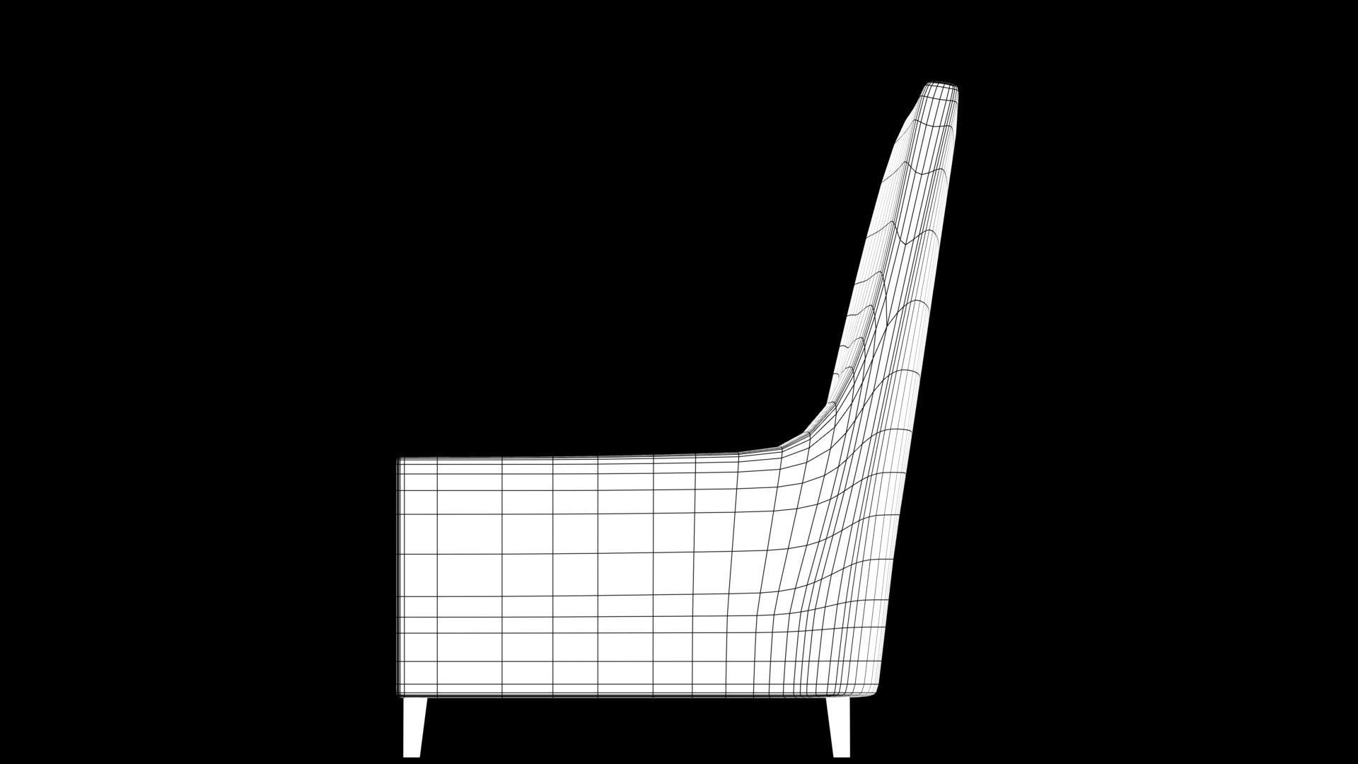 chair Low-poly 3D model_6