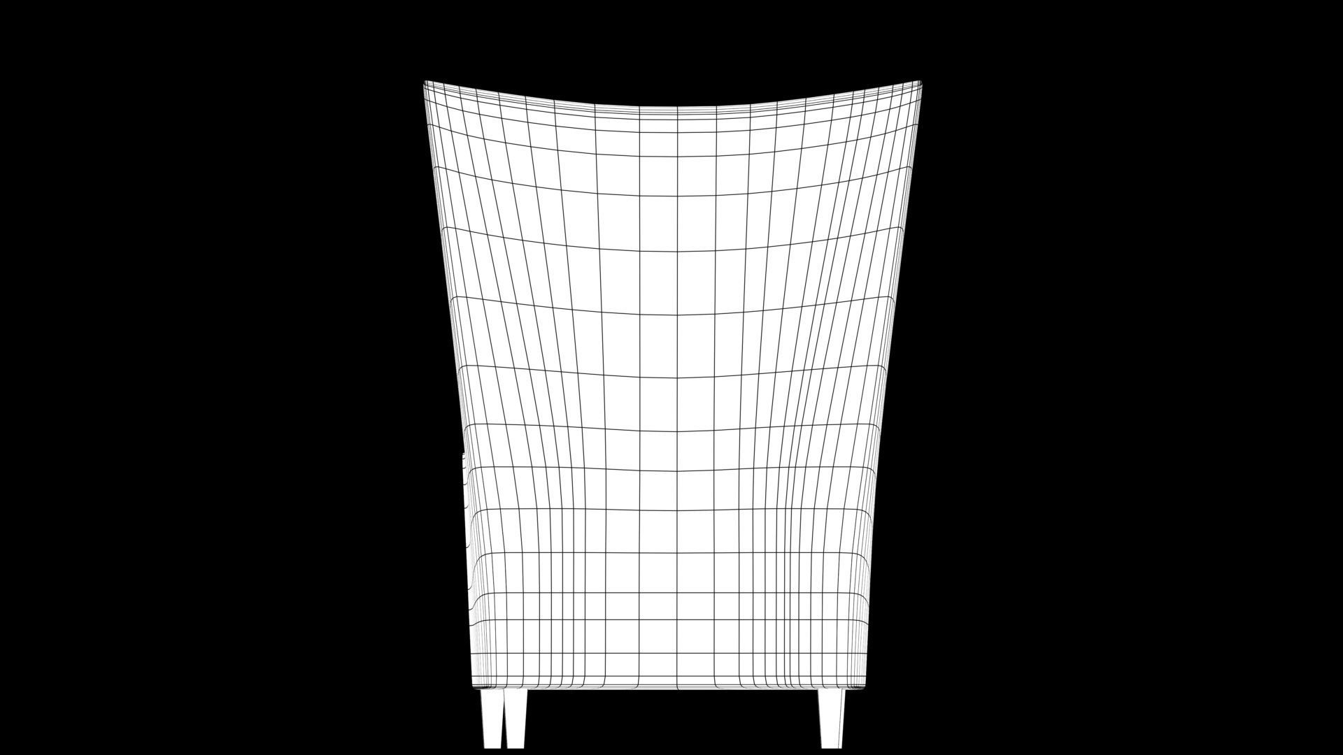 chair Low-poly 3D model_7