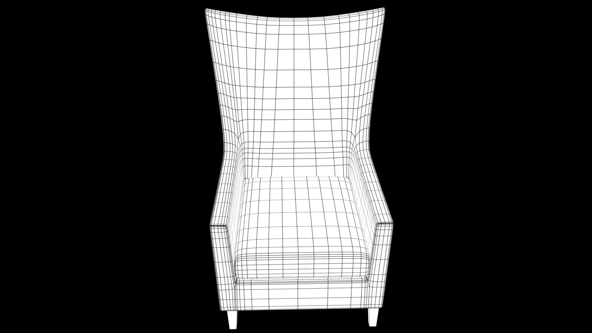 chair Low-poly 3D model_9