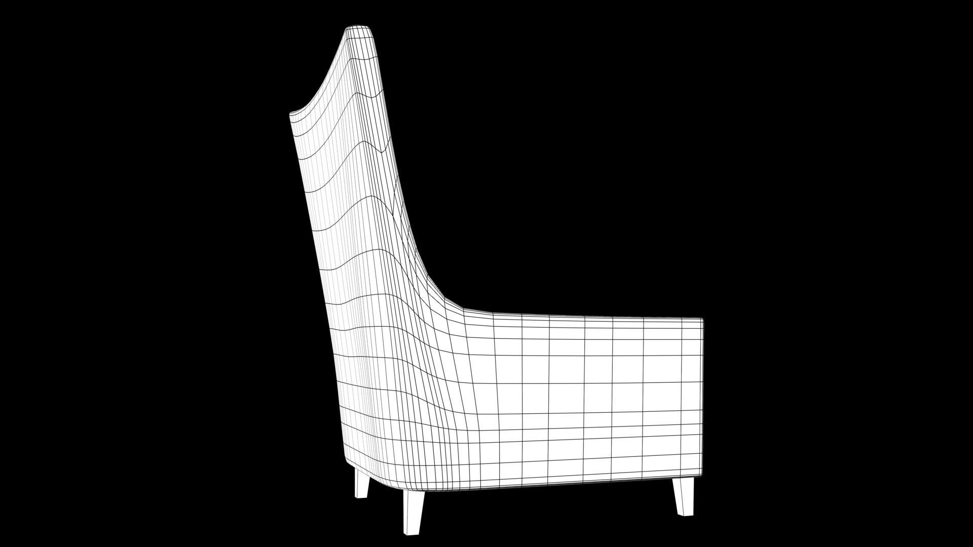 chair Low-poly 3D model_8