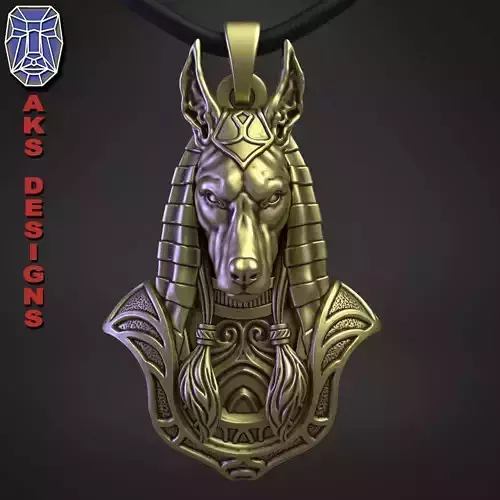 Animal Pendant Jewelry Egyptian Anubis v1  3D print model