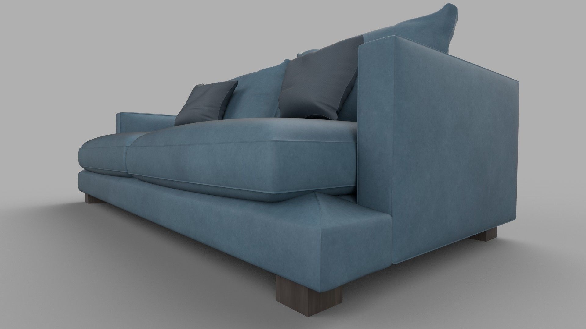 sofa realistic Low-poly 3D model_2