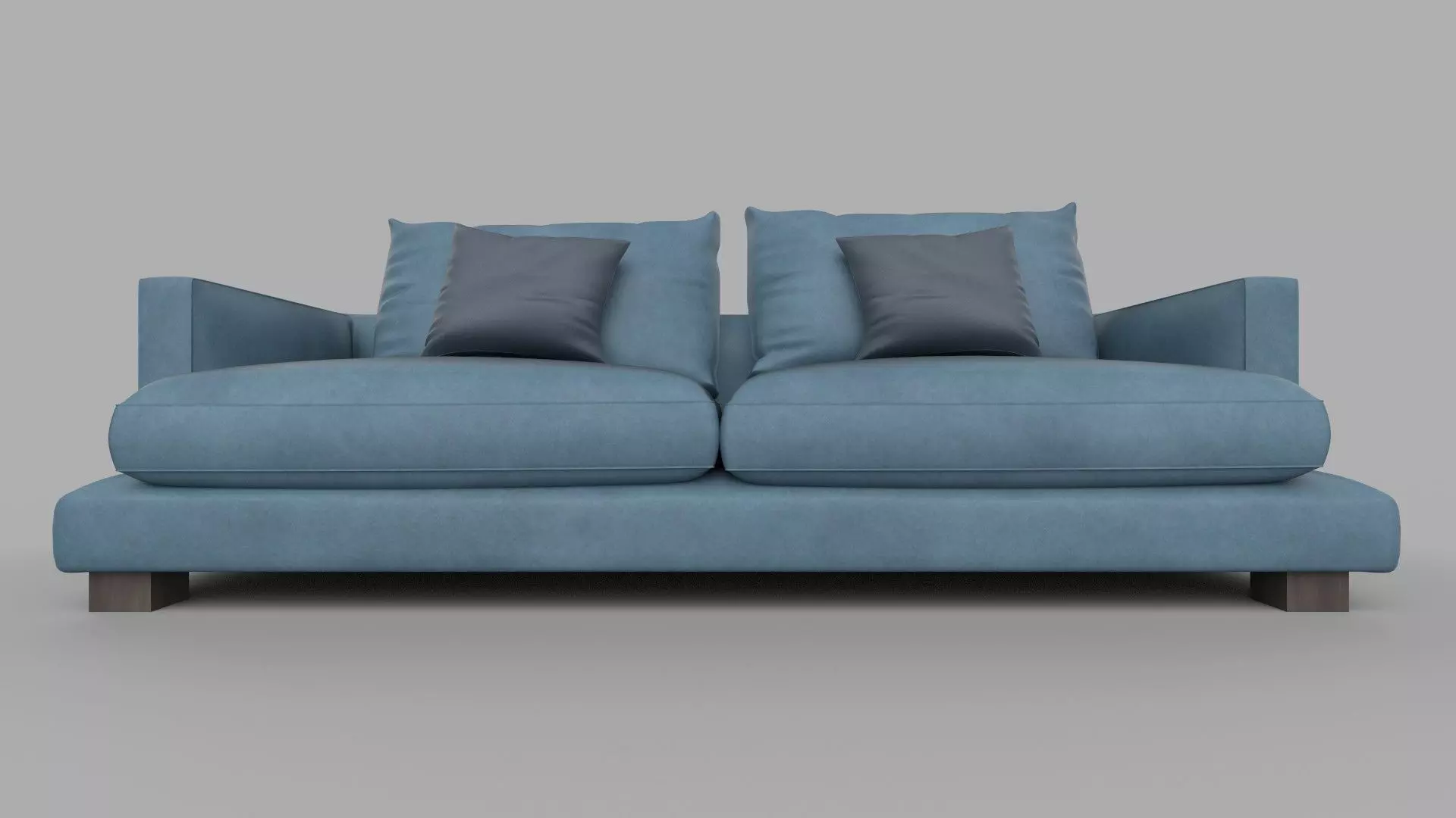 sofa realistic Low-poly 3D model_0