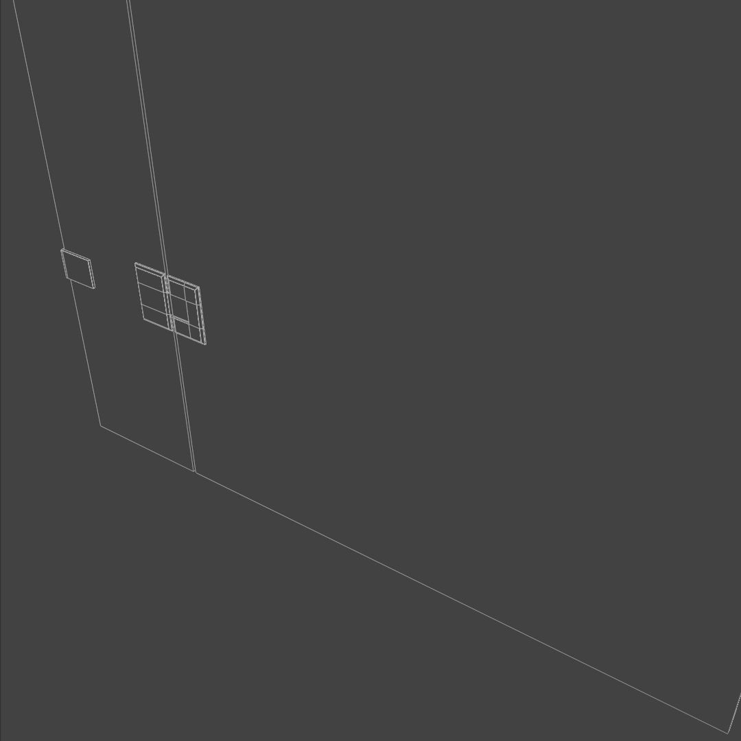 Glass door 3D model_5