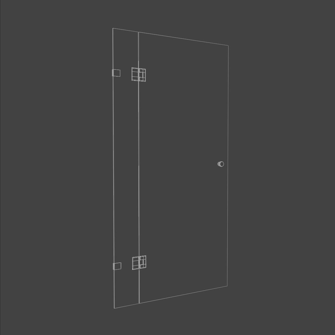 Glass door 3D model_4