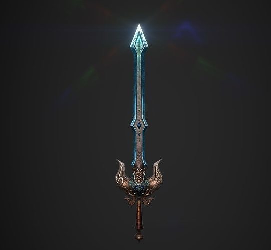 Sword lowpoly Low-poly 3D model