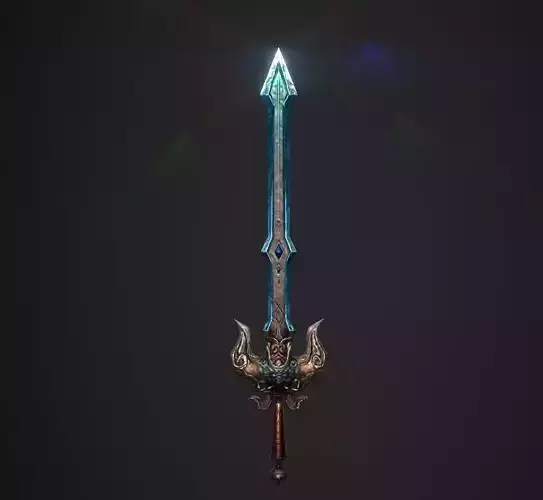 Sword lowpoly Low-poly 3D model