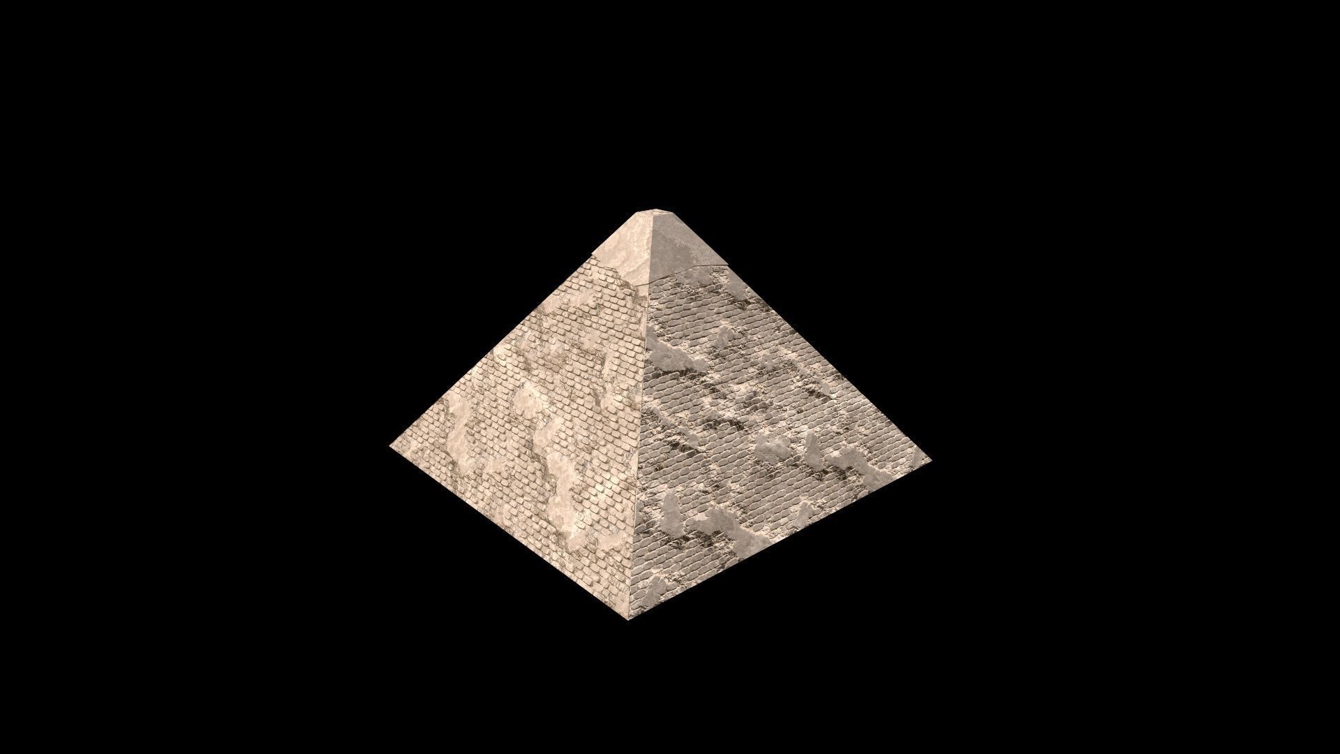 Cheops Pyramid Low-poly 3D model_9