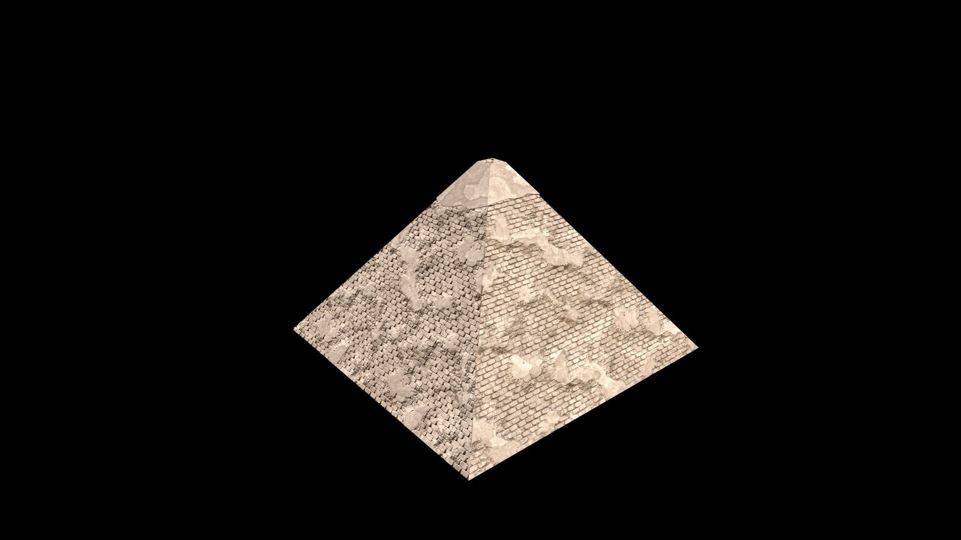 Cheops Pyramid Low-poly 3D model_10