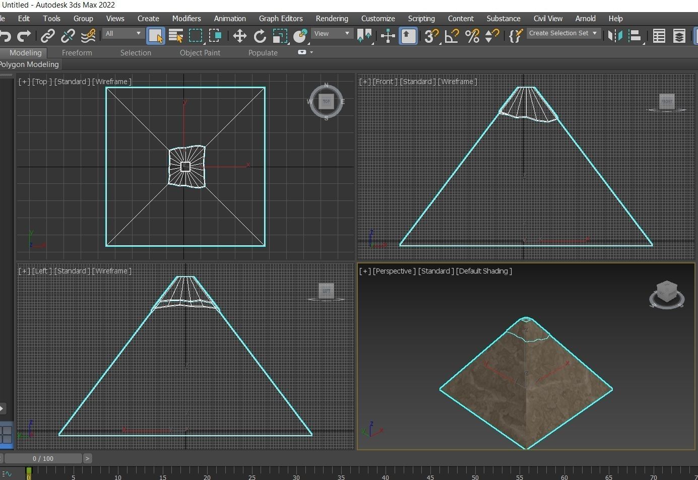 Cheops Pyramid Low-poly 3D model_5
