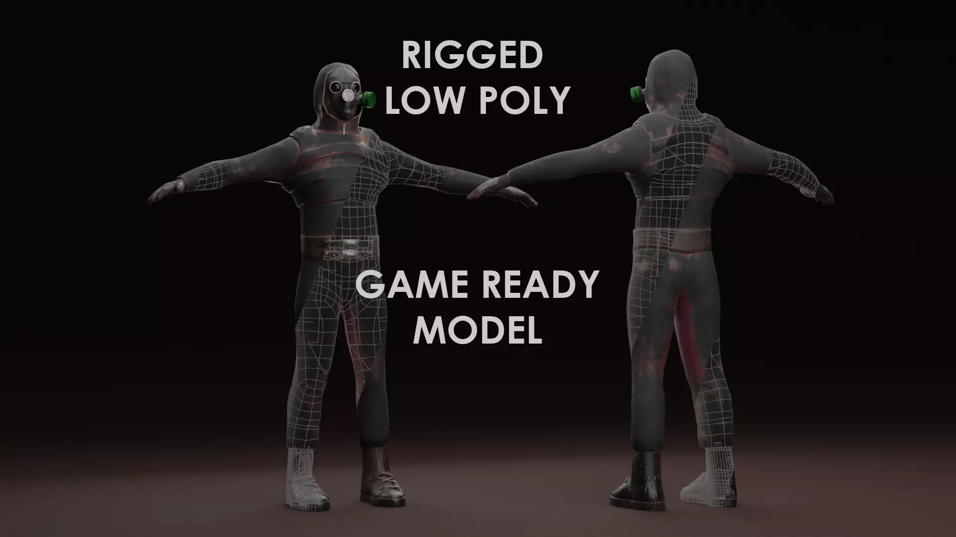 Soldier suit radiation prepared Low-poly 3D model
