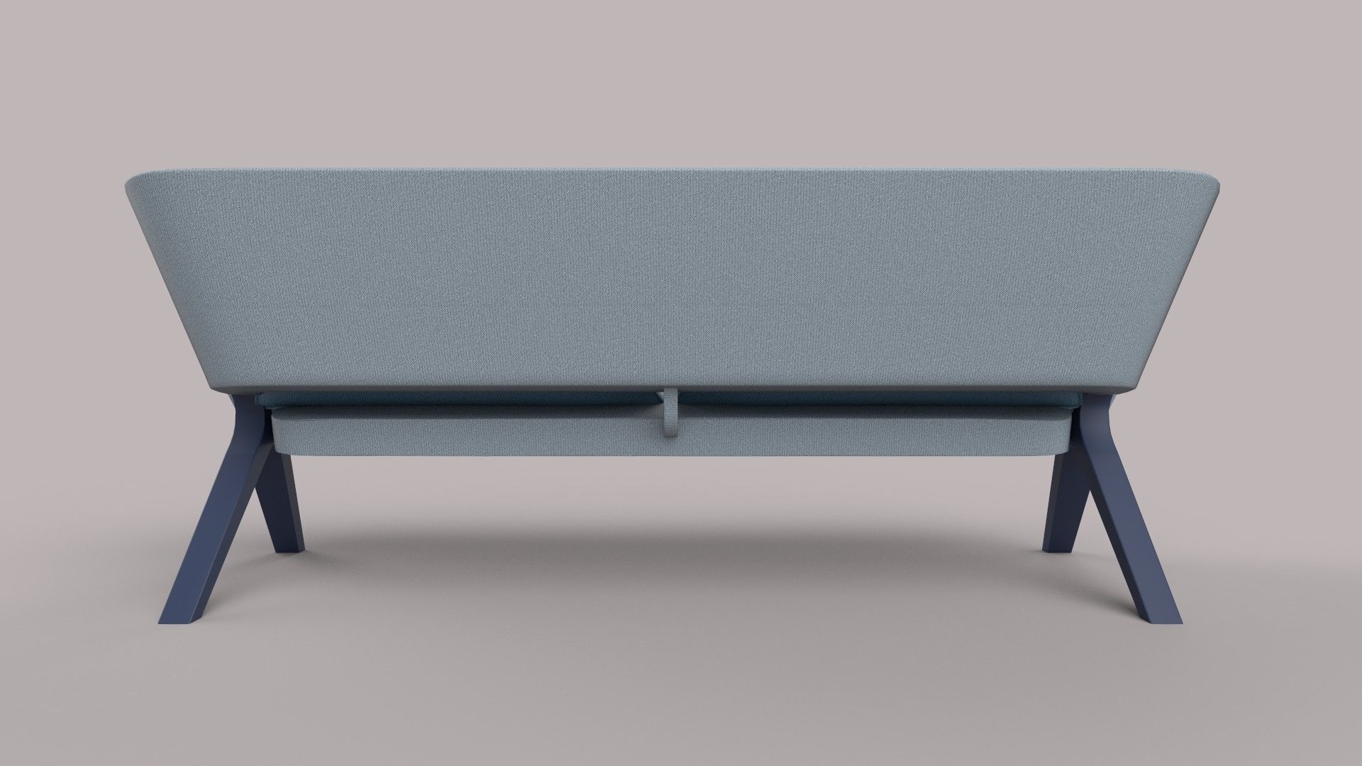 realistic sofa chair with metal frame and fabric 3D model_2