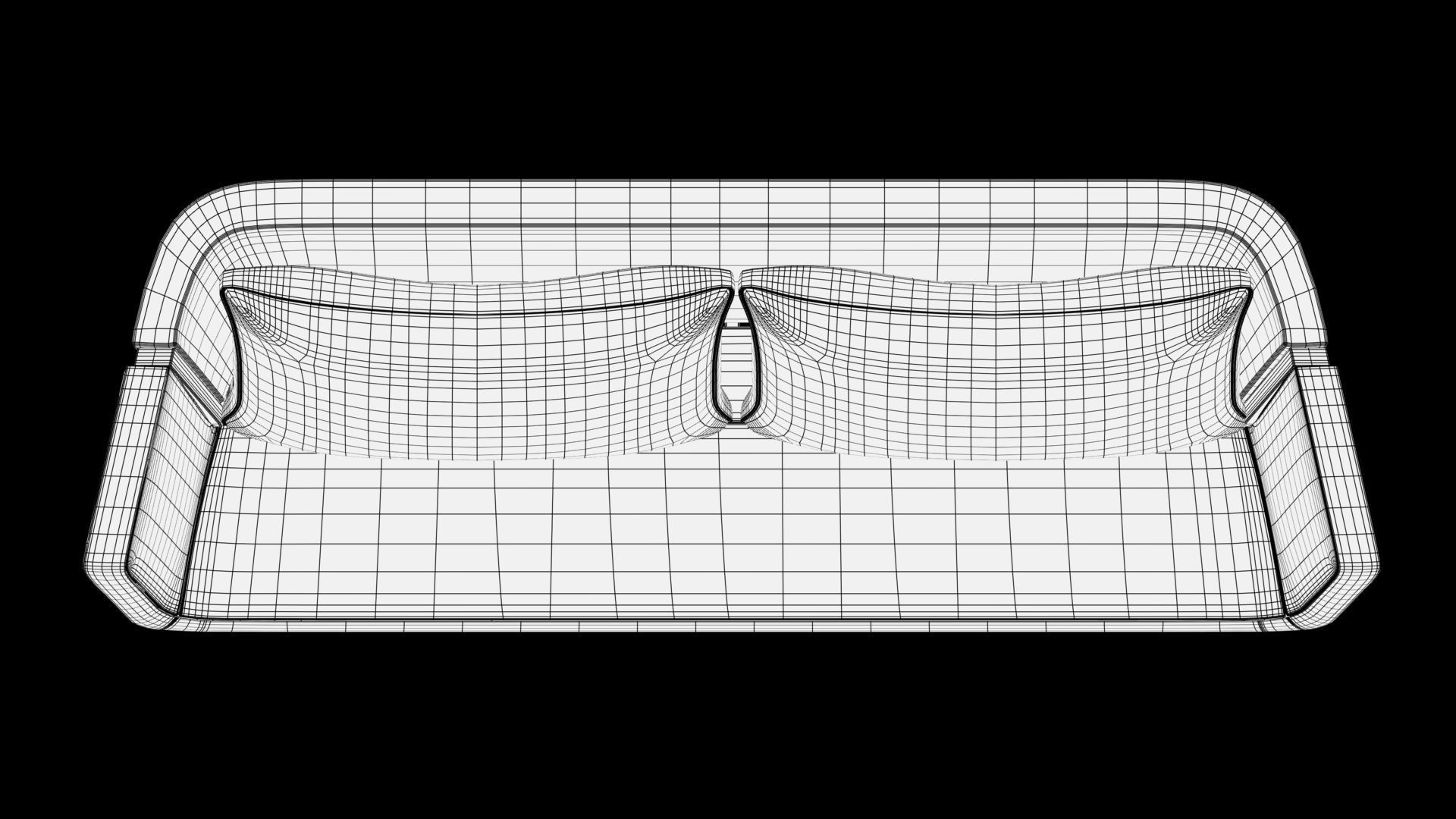 realistic sofa chair with metal frame and fabric 3D model_8