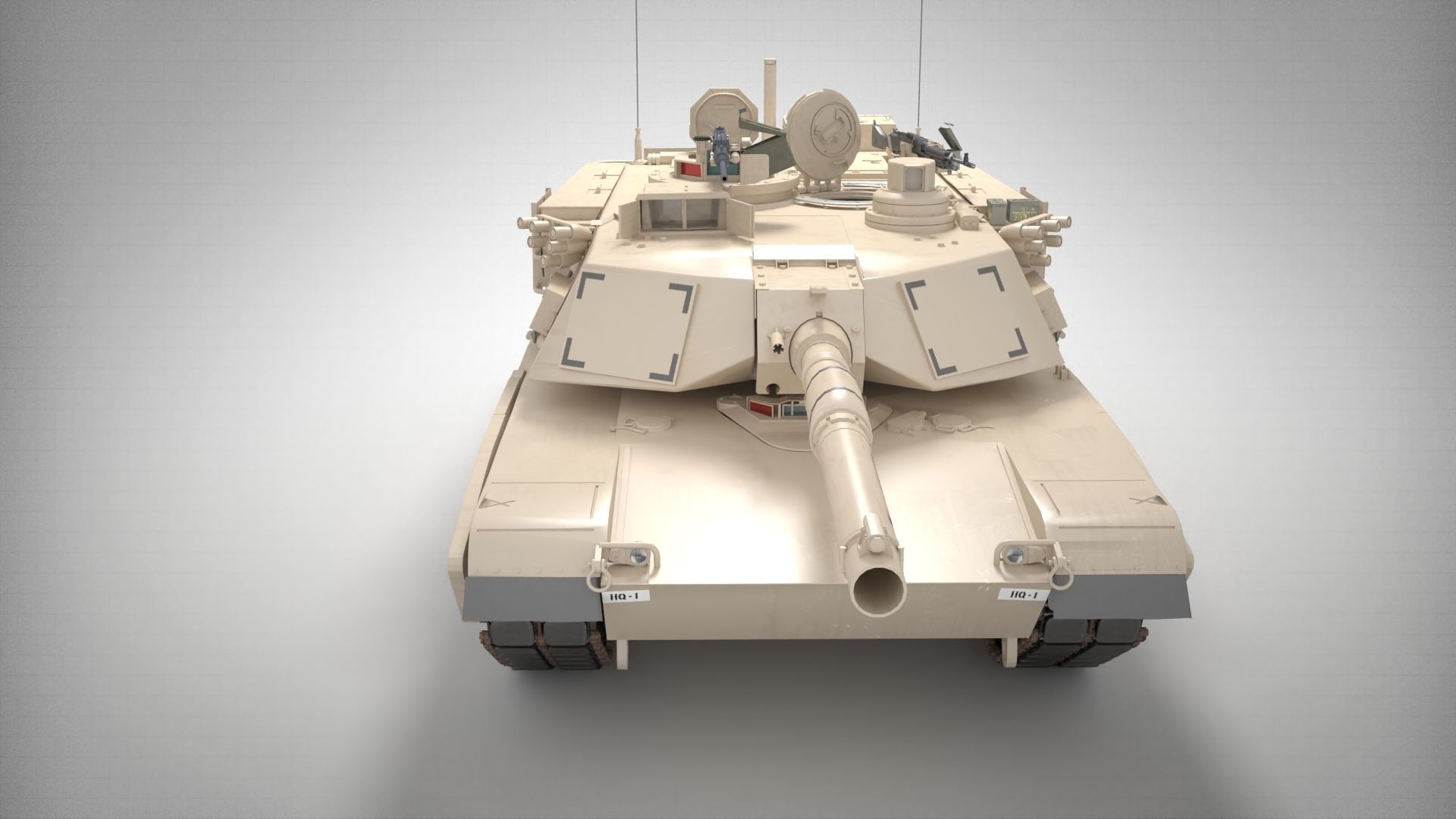 M1A2 Abrams Main Battle Tank Low-poly 3D model_2