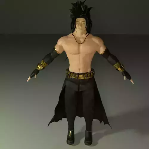 rigged character ready for game 