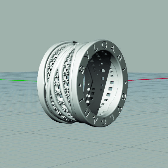 3d model ring Bulgari  3D print model_8