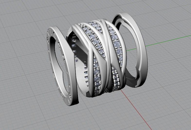 3d model ring Bulgari  3D print model_9
