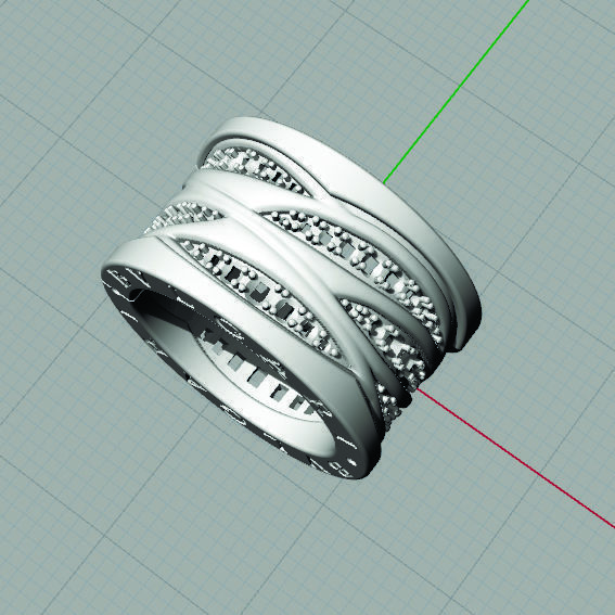 3d model ring Bulgari  3D print model_10