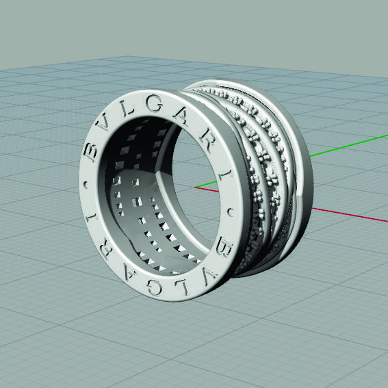 3d model ring Bulgari  3D print model_6