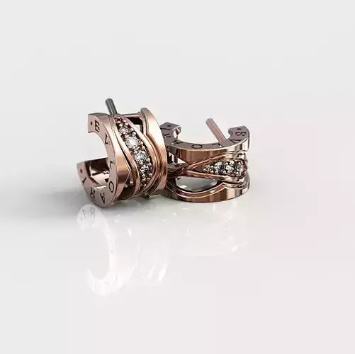 3d model earrings Bulgari 