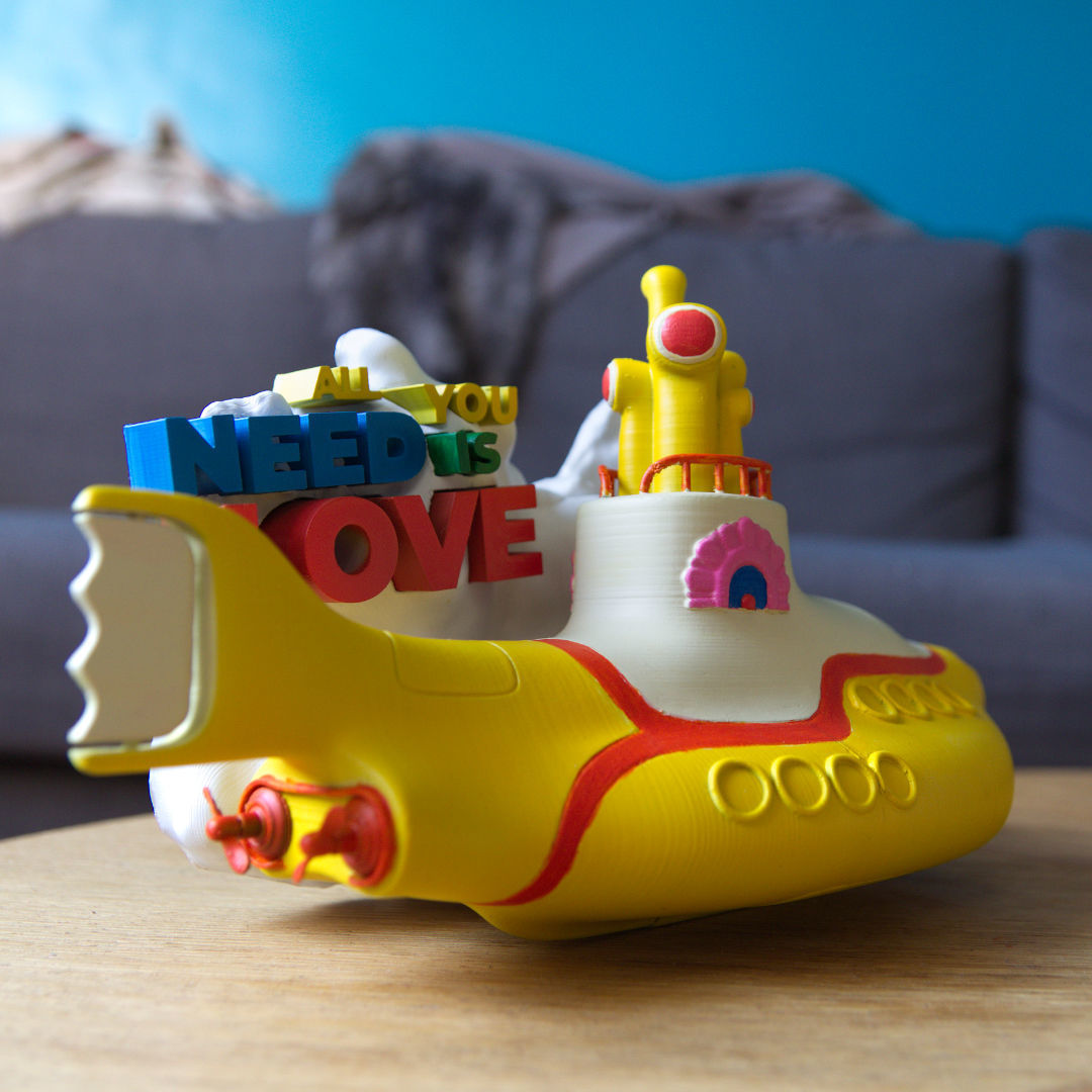 FANART - YELLOW SUBMARINE THE BEATLES - DIORAMA 3D print model_2
