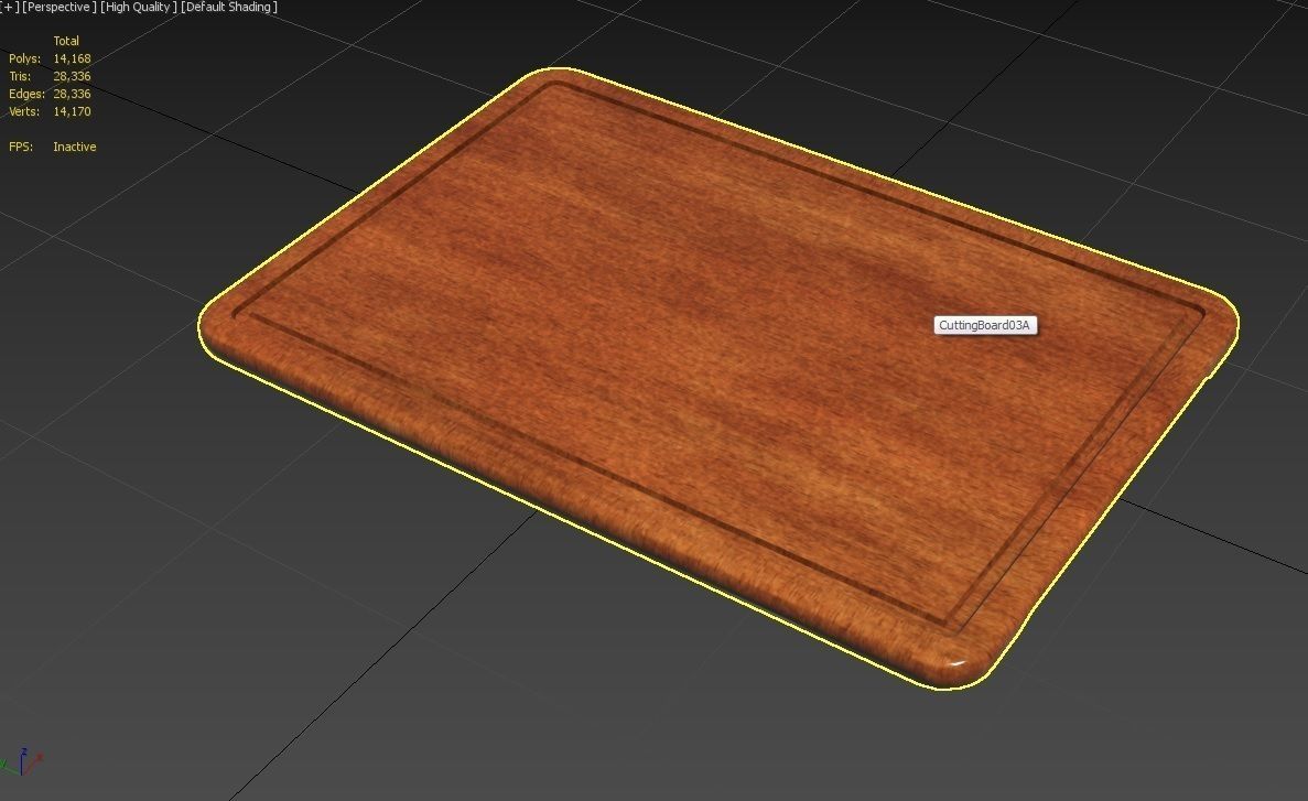 Cutting Board M3 Low-poly 3D model_34