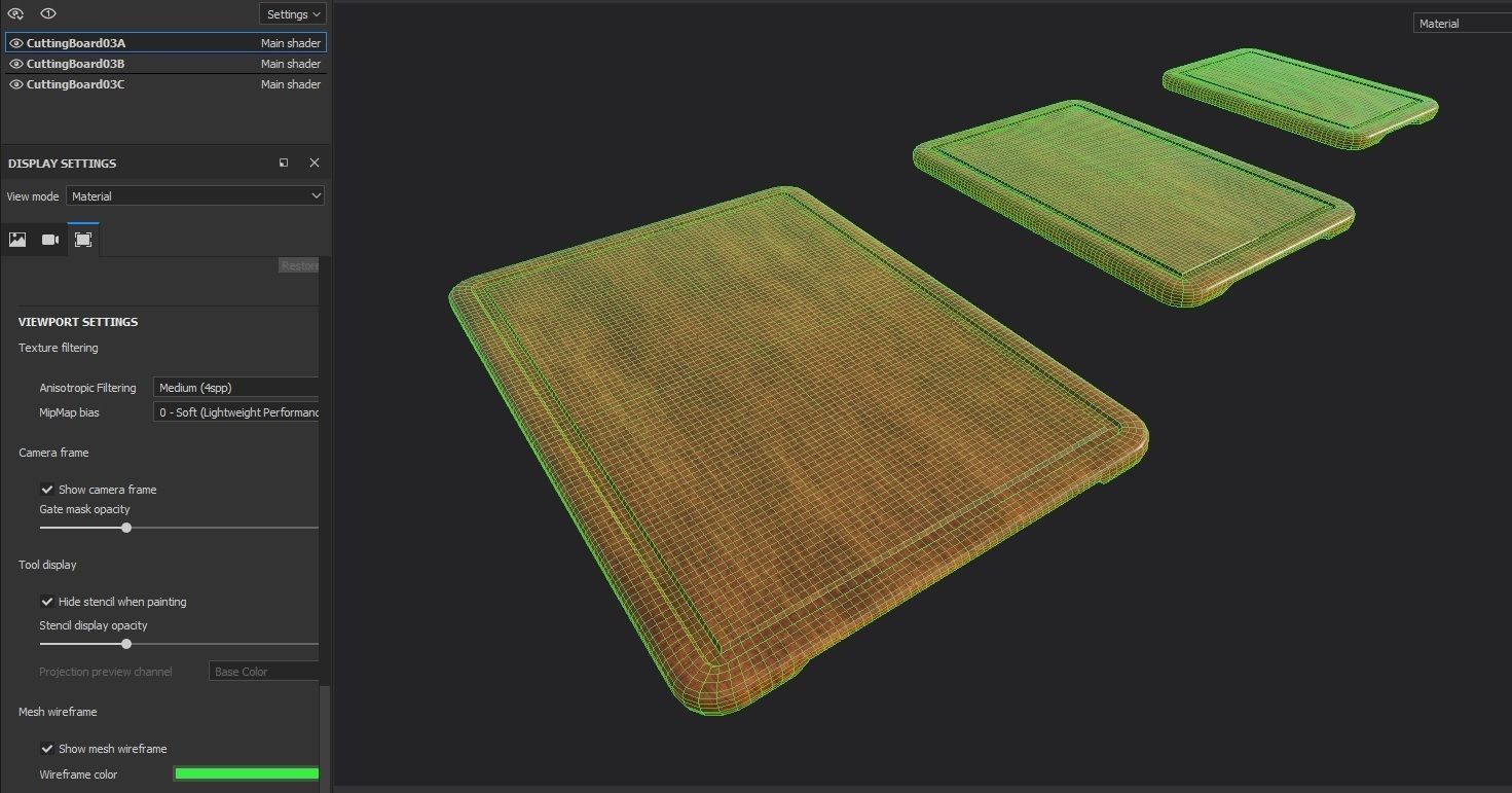 Cutting Board M3 Low-poly 3D model_1