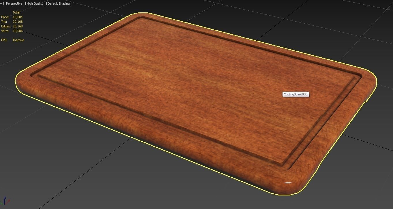 Cutting Board M3 Low-poly 3D model_30