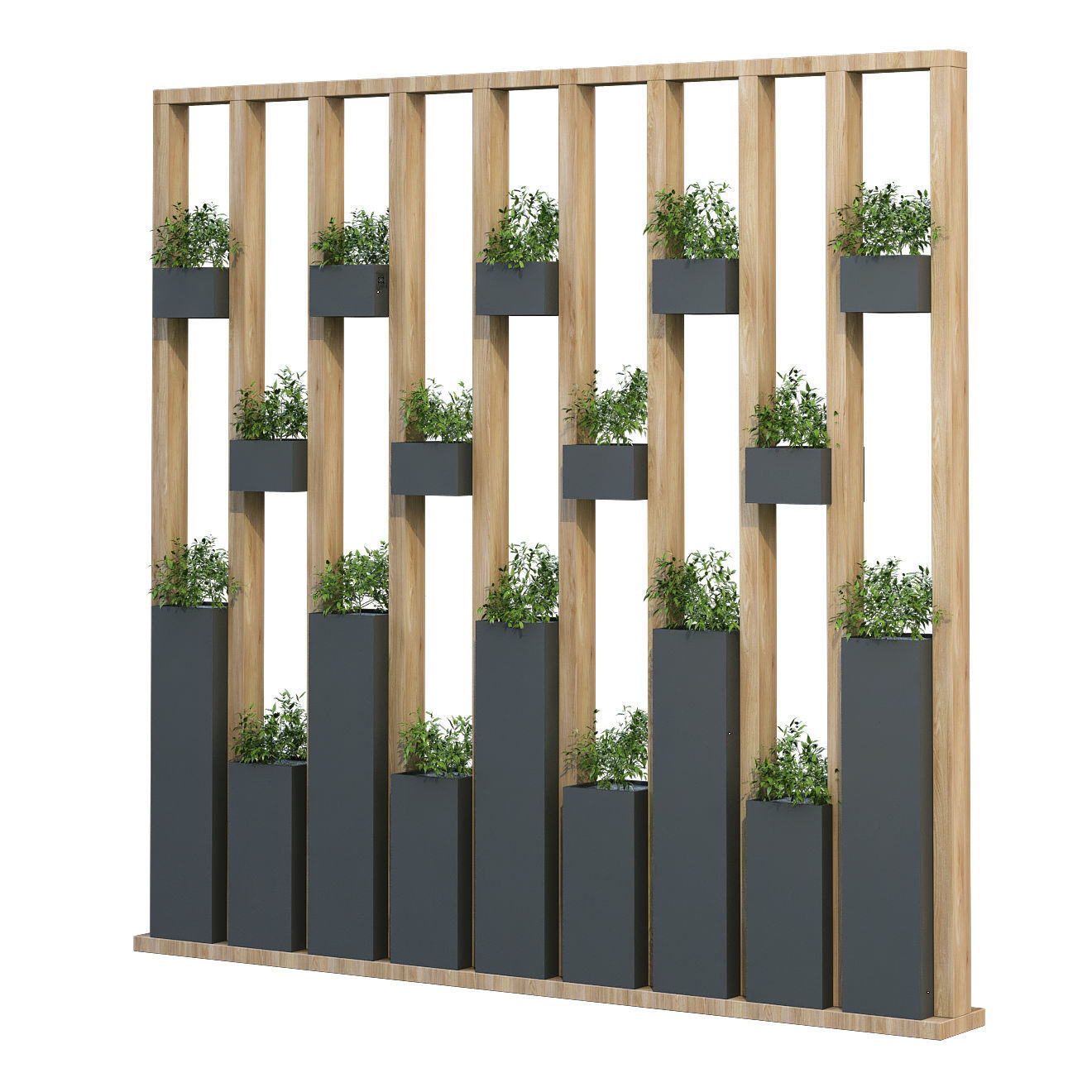 vertical plant partition set 203 3D model_1