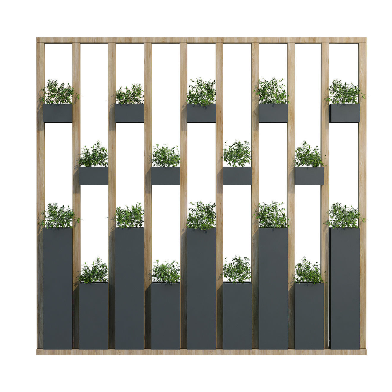 vertical plant partition set 203 3D model_5