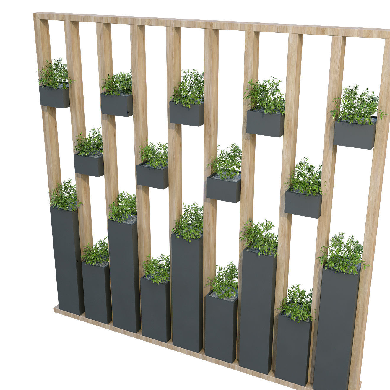 vertical plant partition set 203 3D model_3