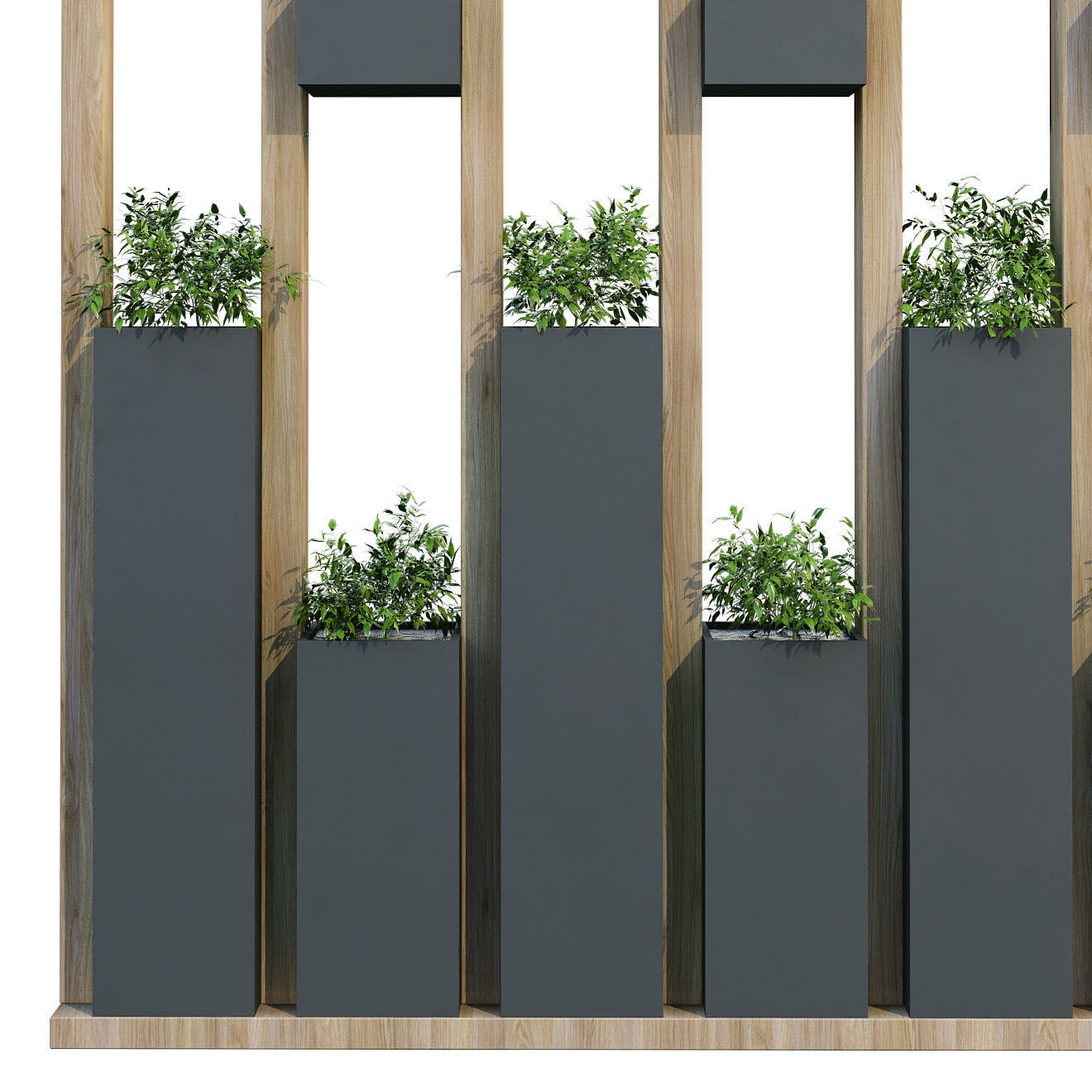 vertical plant partition set 203 3D model_4
