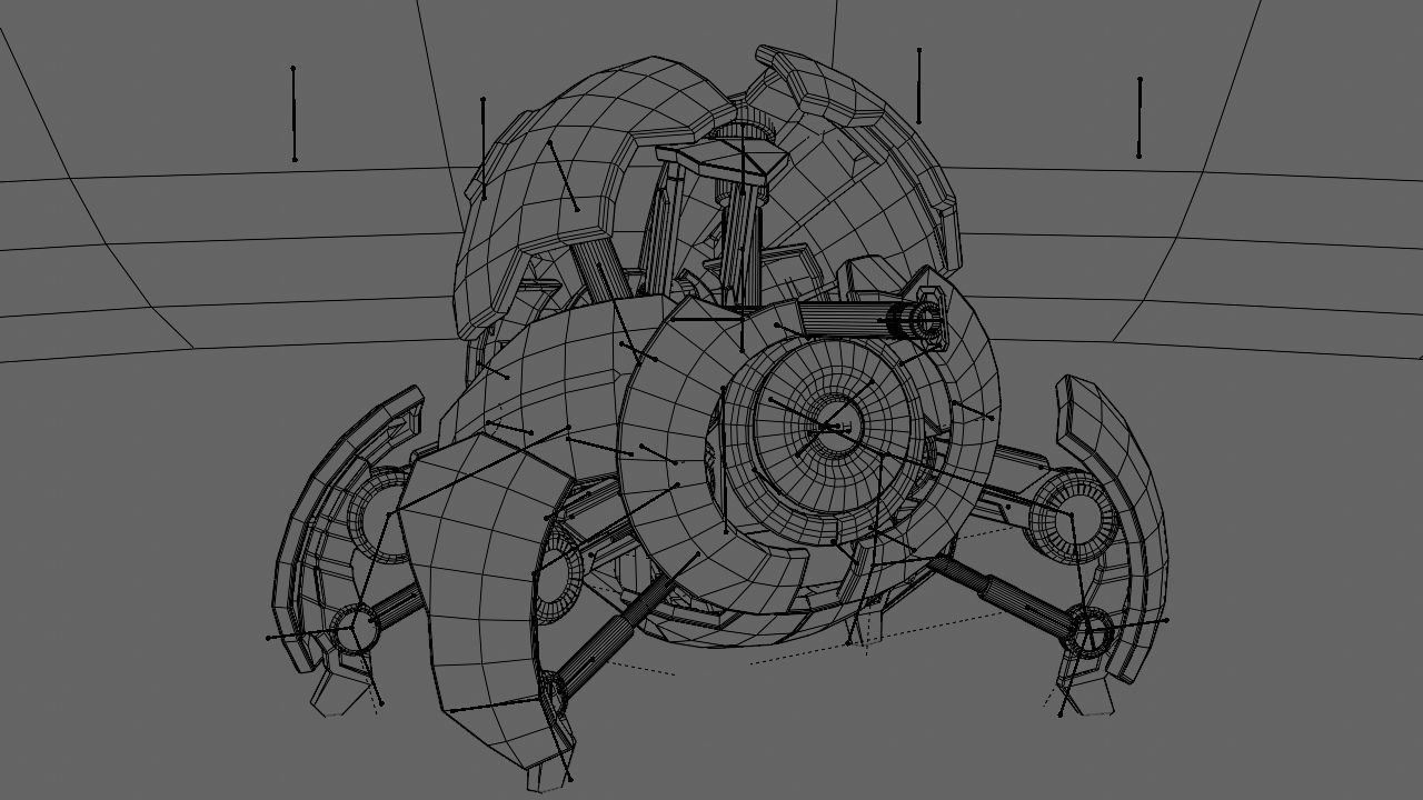 Ball robot rigged - animated character 3D model_23