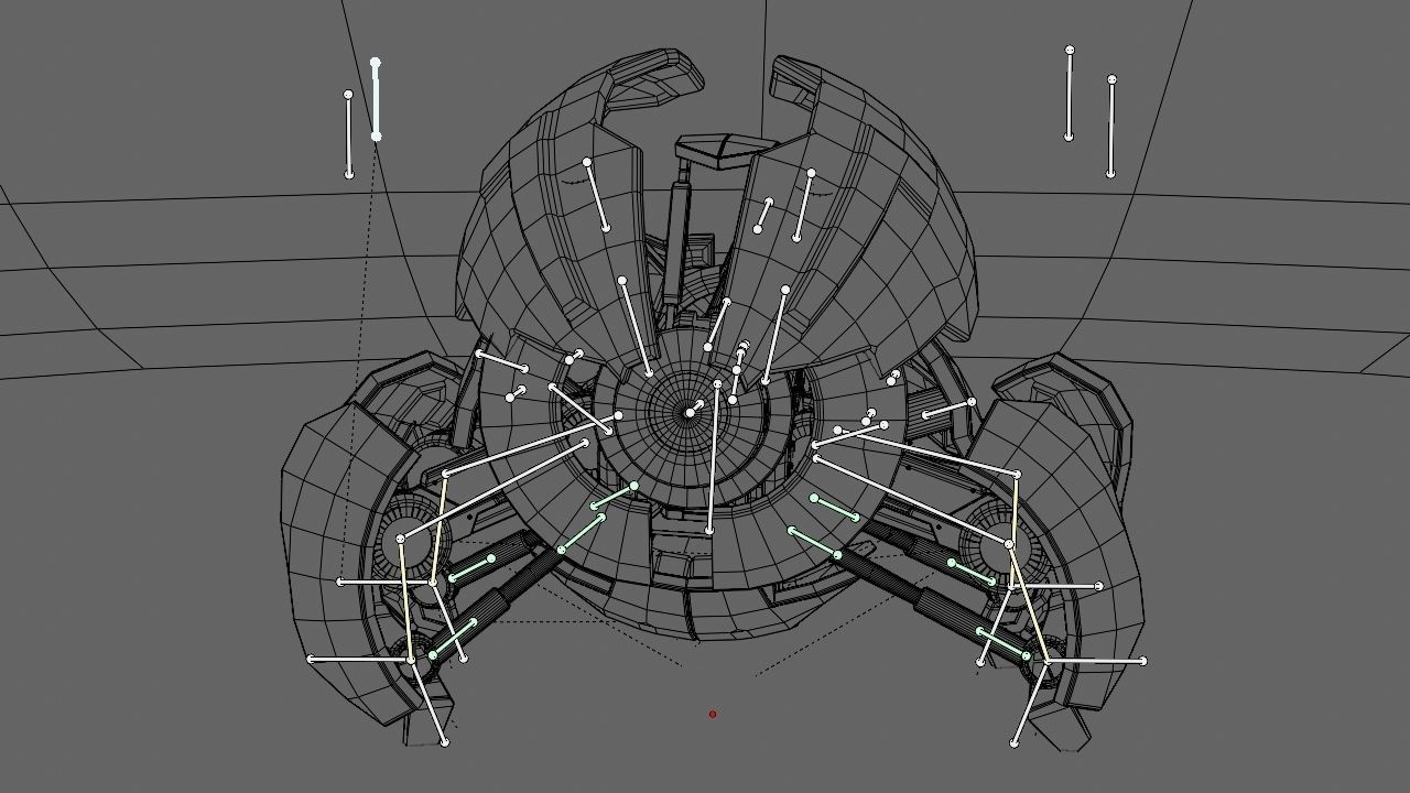 Ball robot rigged - animated character 3D model_25